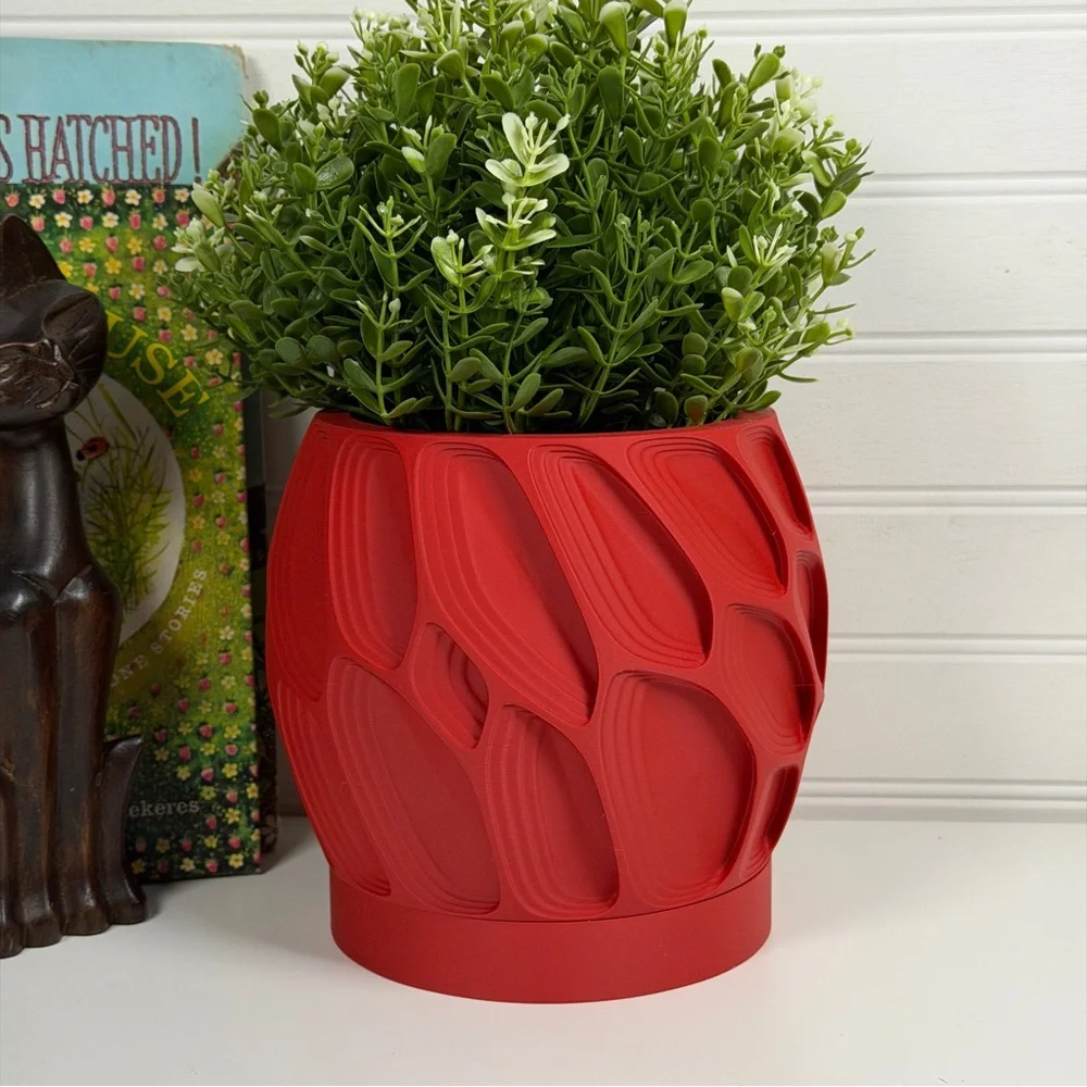 Ringo Planter Pot, Indoor Flower Pot, Tabletop Planter, Organic Texture